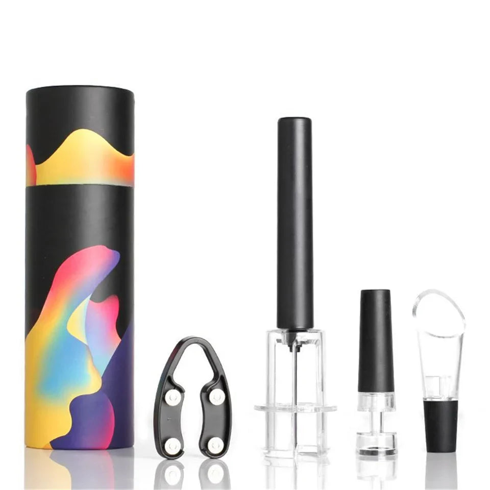 Wine Opener Air Pump Pressure Vacuum Bottle Corkscrew Stainless Steel