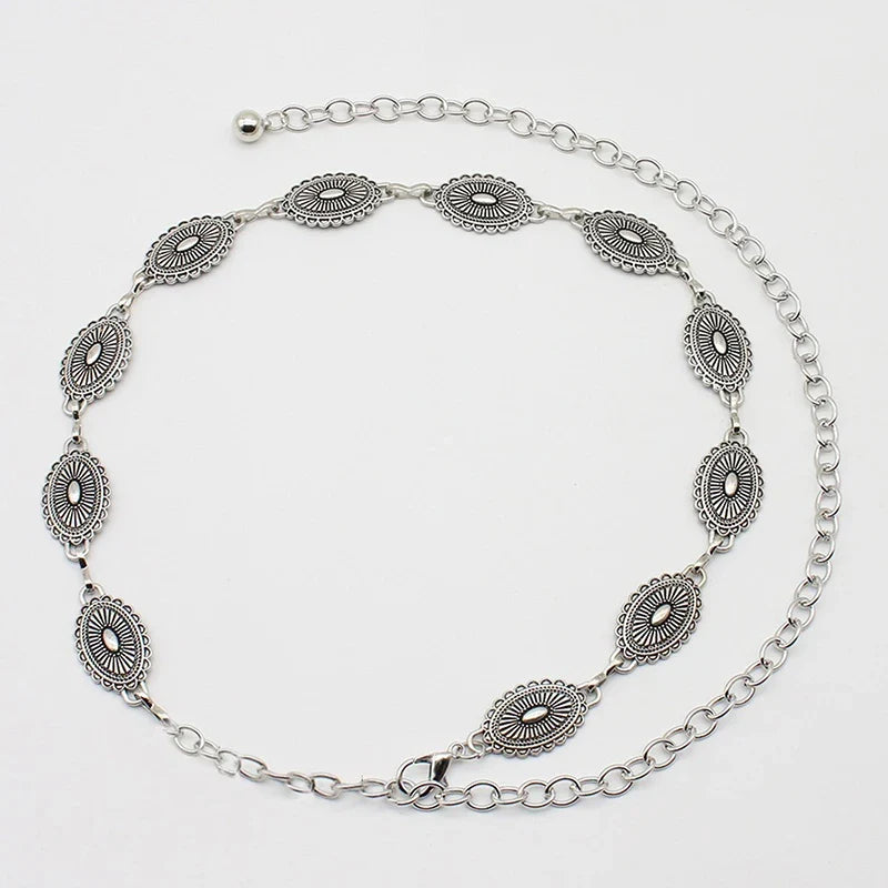 Bohemian Metal Waist Chain Belt – Retro Ethnic Style Women