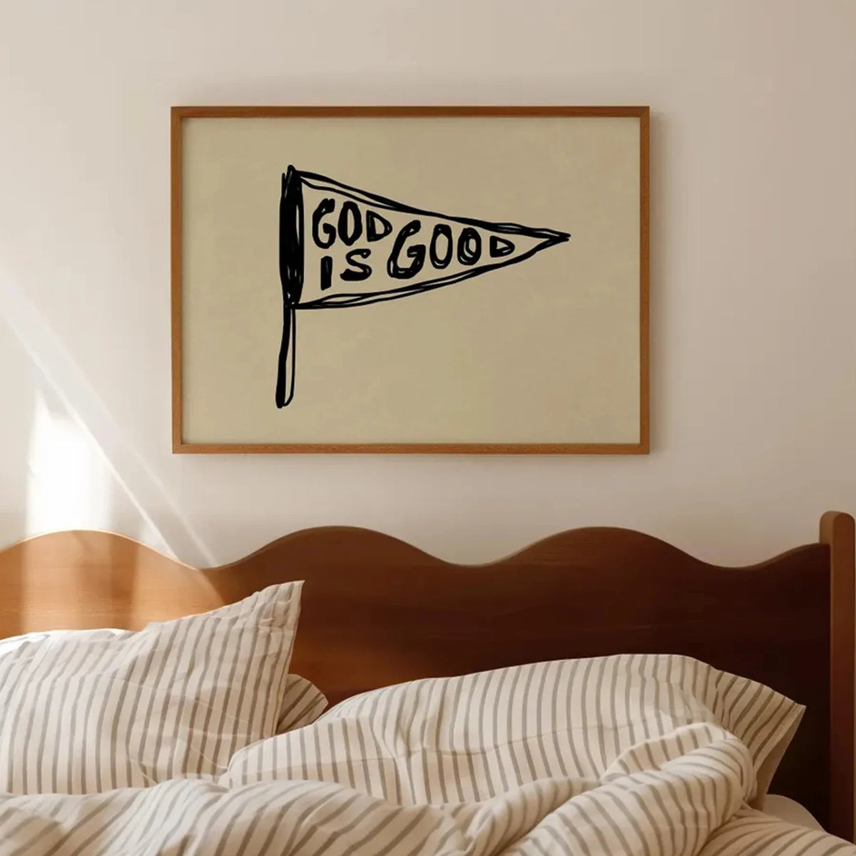 "God Is Good" Christian Minimalist Canvas Wall Art Print