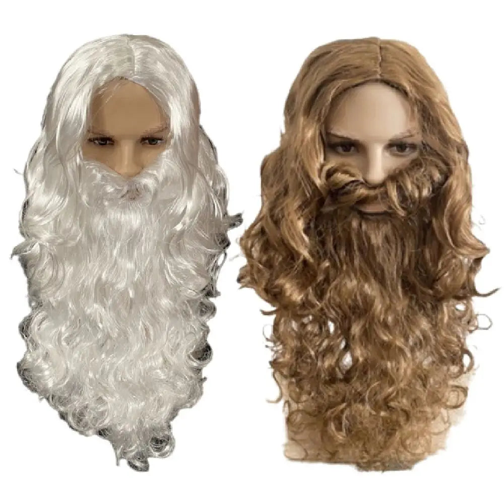 Santa Claus Wig & Beard Set | Unisex Christmas Cosplay Prop