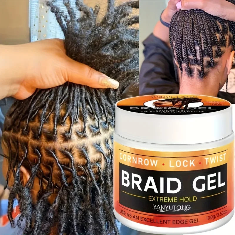 Strong Hold Braiding Gel Wax – Anti-Frizz Edge Control Pomade
