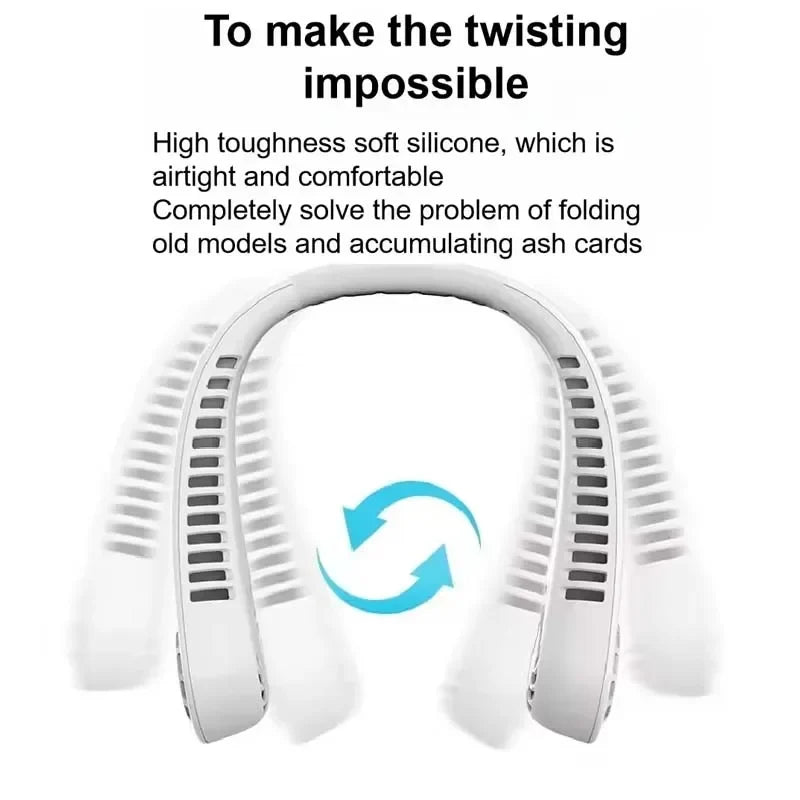 Portable Bladeless Neck Fan | 5-Speed USB Rechargeable Wearable