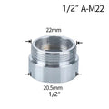 Brass Faucet Thread Adapter 1/2" to M16–M32 Tap Coupler