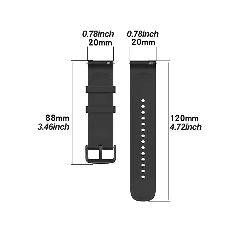 Amazfit GTS4 Silicone Sport Band & Clear TPU Case – 2-in-1