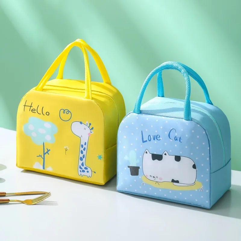 Household Insulated Cartoon Pattern Bento Bag Students Bring Food