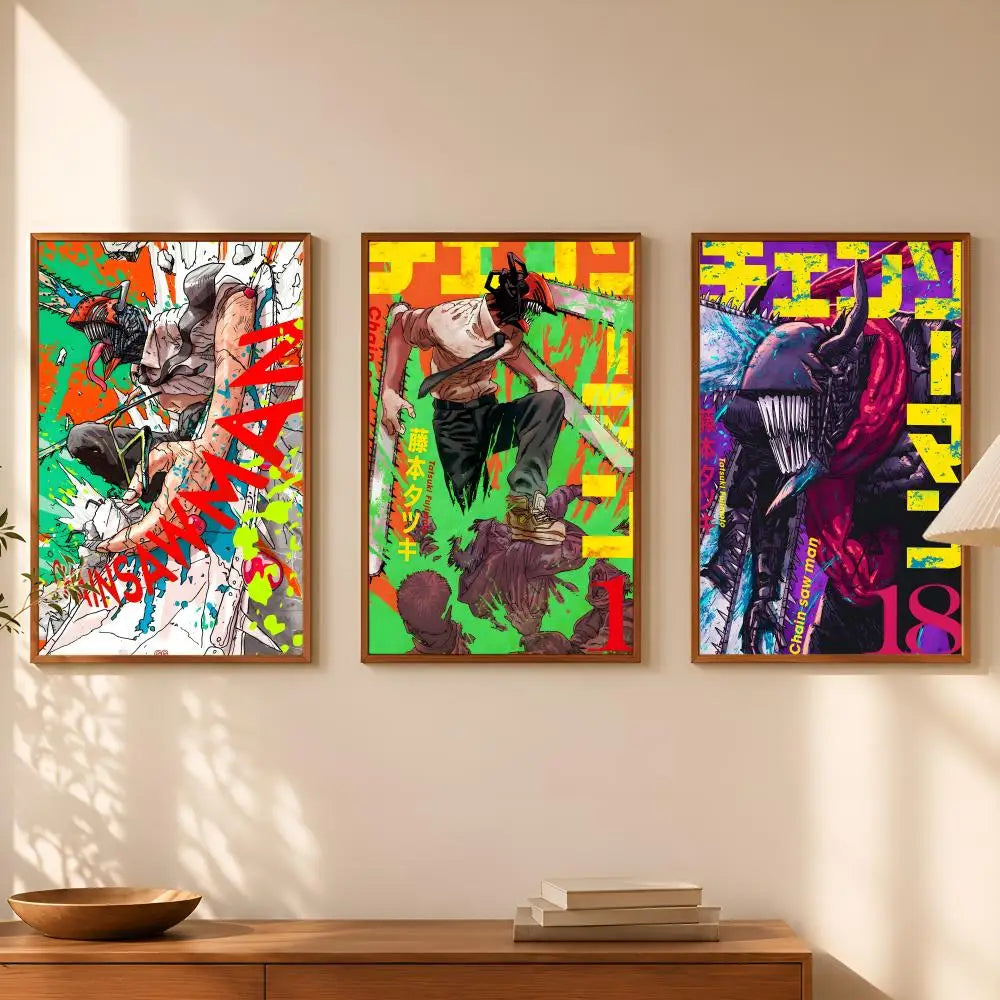 Makima Chainsaw Man Self-Stick HD PVC Wall Art Poster
