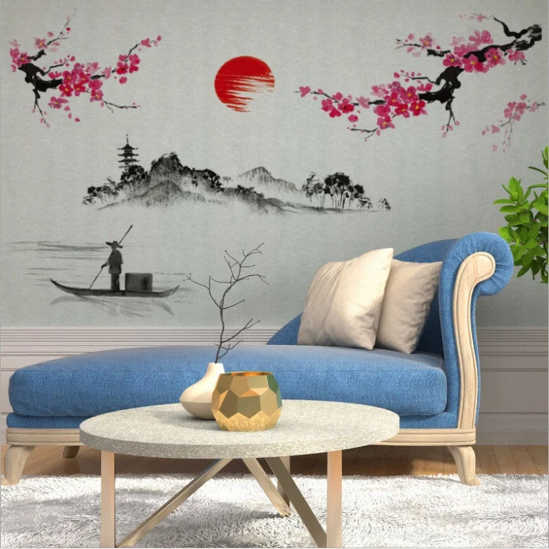 Cherry Blossom Wall Sticker – Sakura Tree Mural Decal 60×90cm