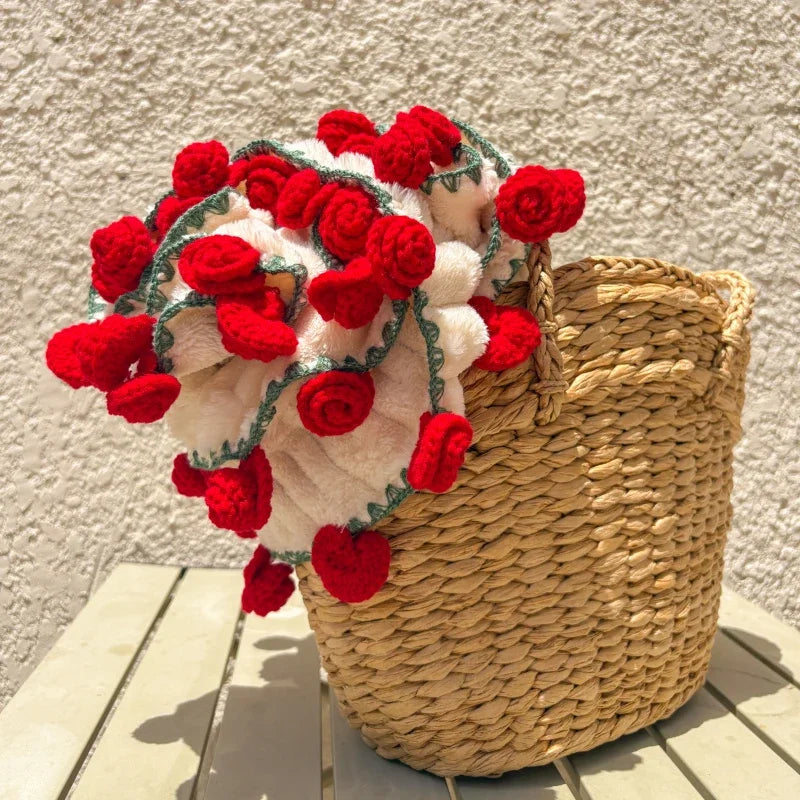 Rose Bouquet Throw Blanket – Soft Floral Couch Blanket Gift