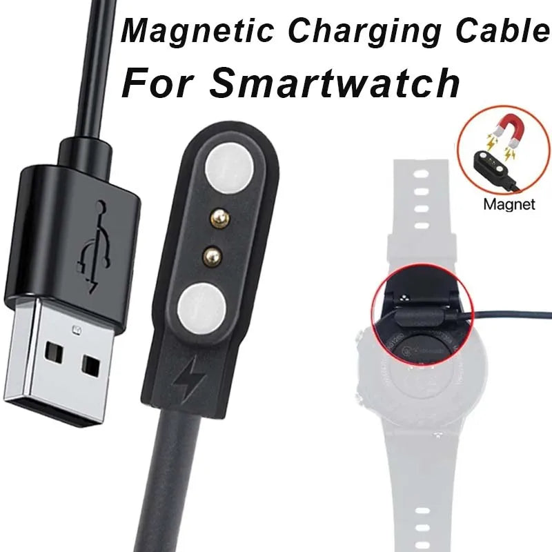 Magnetic USB Charger Cable for HW12 HW16 HW21 Smartwatch 2-Pin