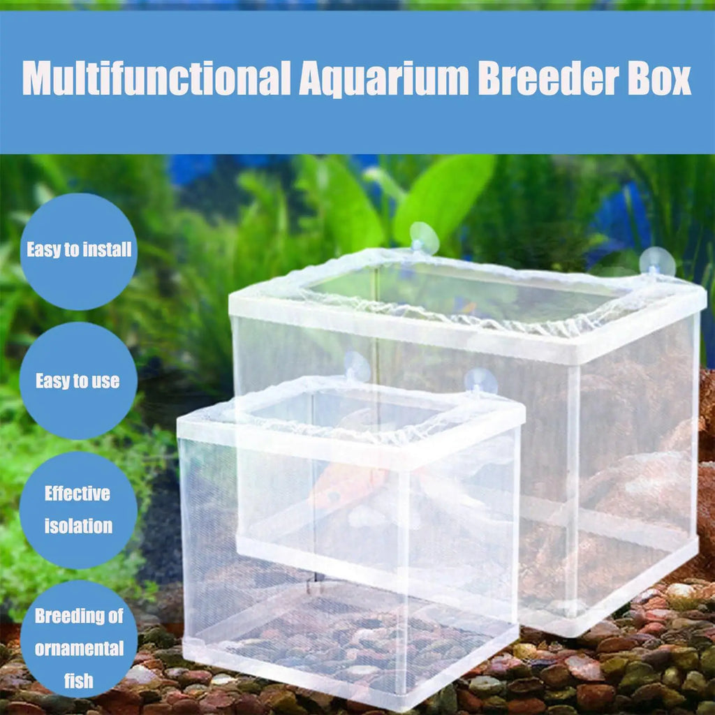 Breeder Box Fish Tank Isolation Mesh Juvenile Separation Net Suction