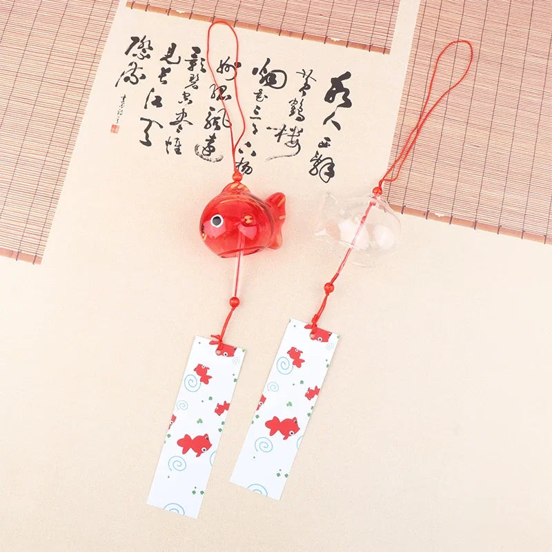 Wind Chime Chimes Japanese Glass S Goldfish Garden Hanging Outdoor