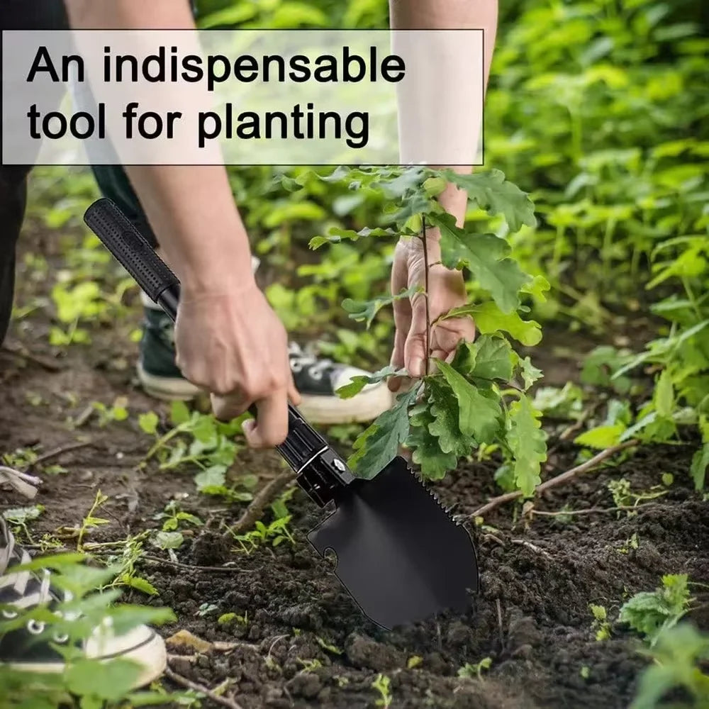 Foldable Camping Shovel – Multifunctional Stainless Steel Tool