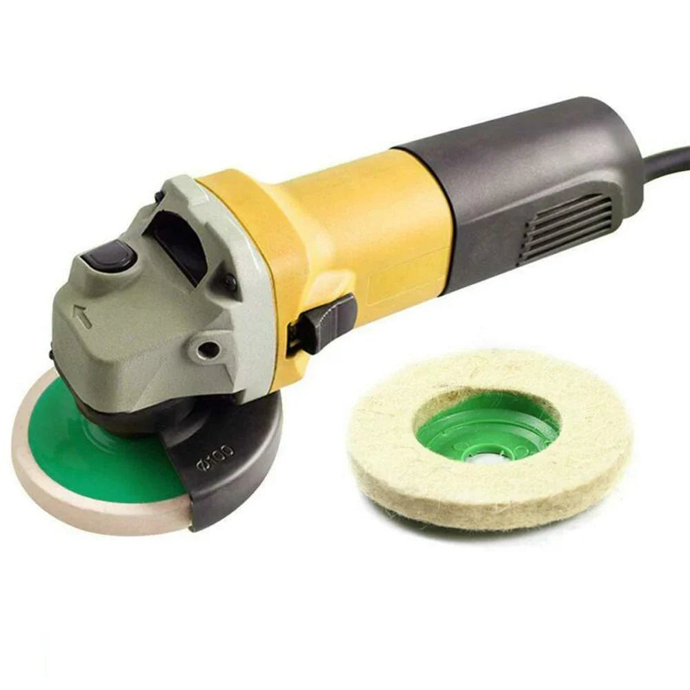 4" Wool Polishing Buffing Pads for Angle Grinder – 3 or 10 Pack