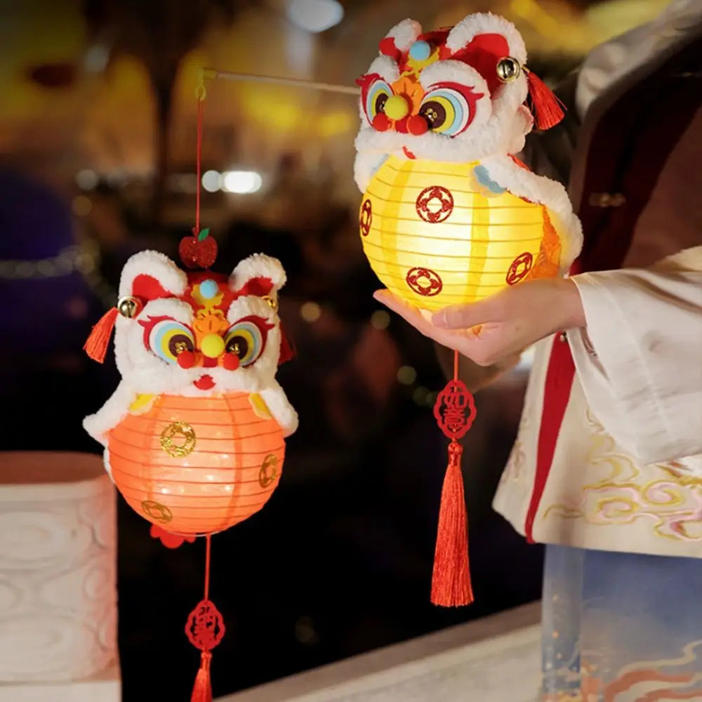 Glowing Lion Dance Lantern DIY Kit | Chinese New Year Tassel