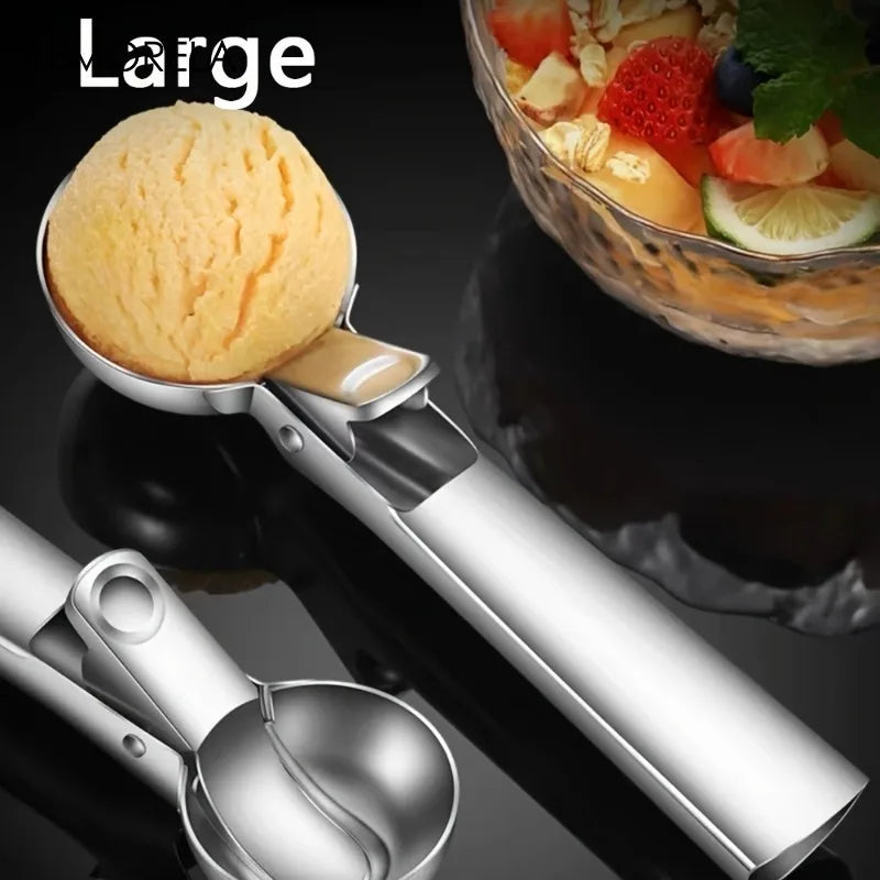 KEMORELA Stainless Steel Ice Cream Scoop – Ergonomic Handle