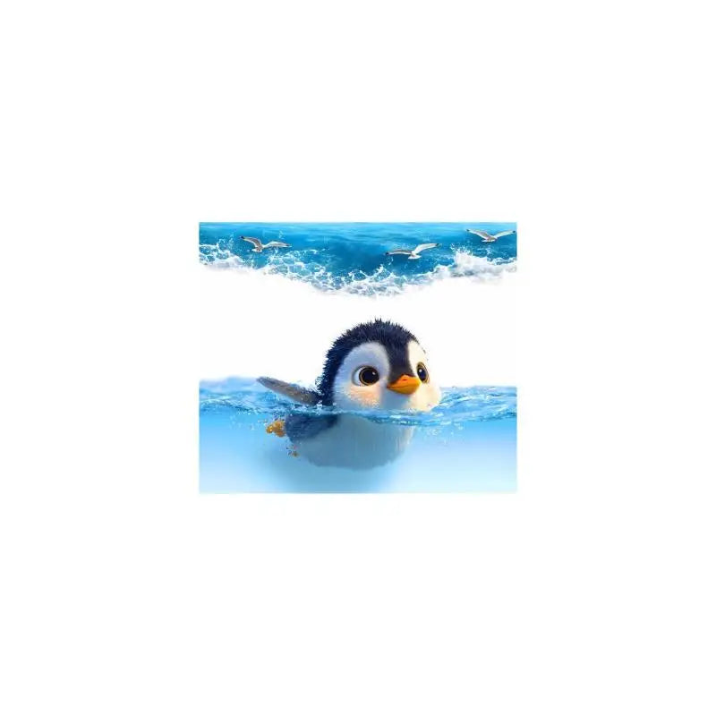Cute Penguin Toilet Stickers – Waterproof Bathroom Decals