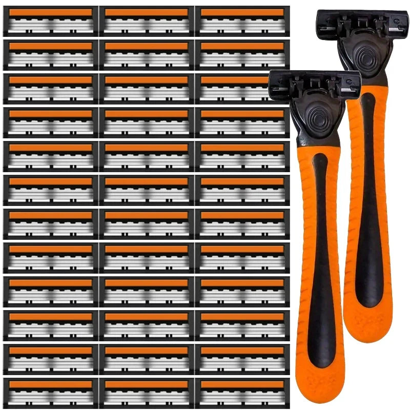 Men's 3-Blade Stainless Steel Manual Razor | Travel & Home