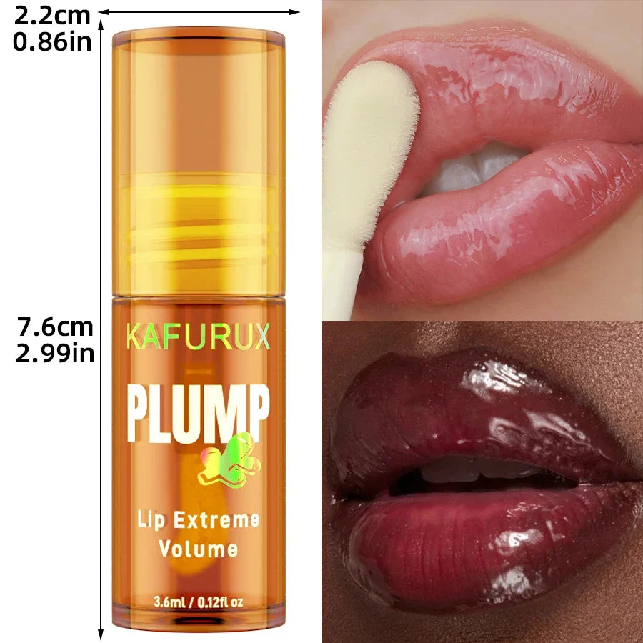 KAFURUX Lip Plumping Oil Gloss – Volumizing Moisturizing Serum