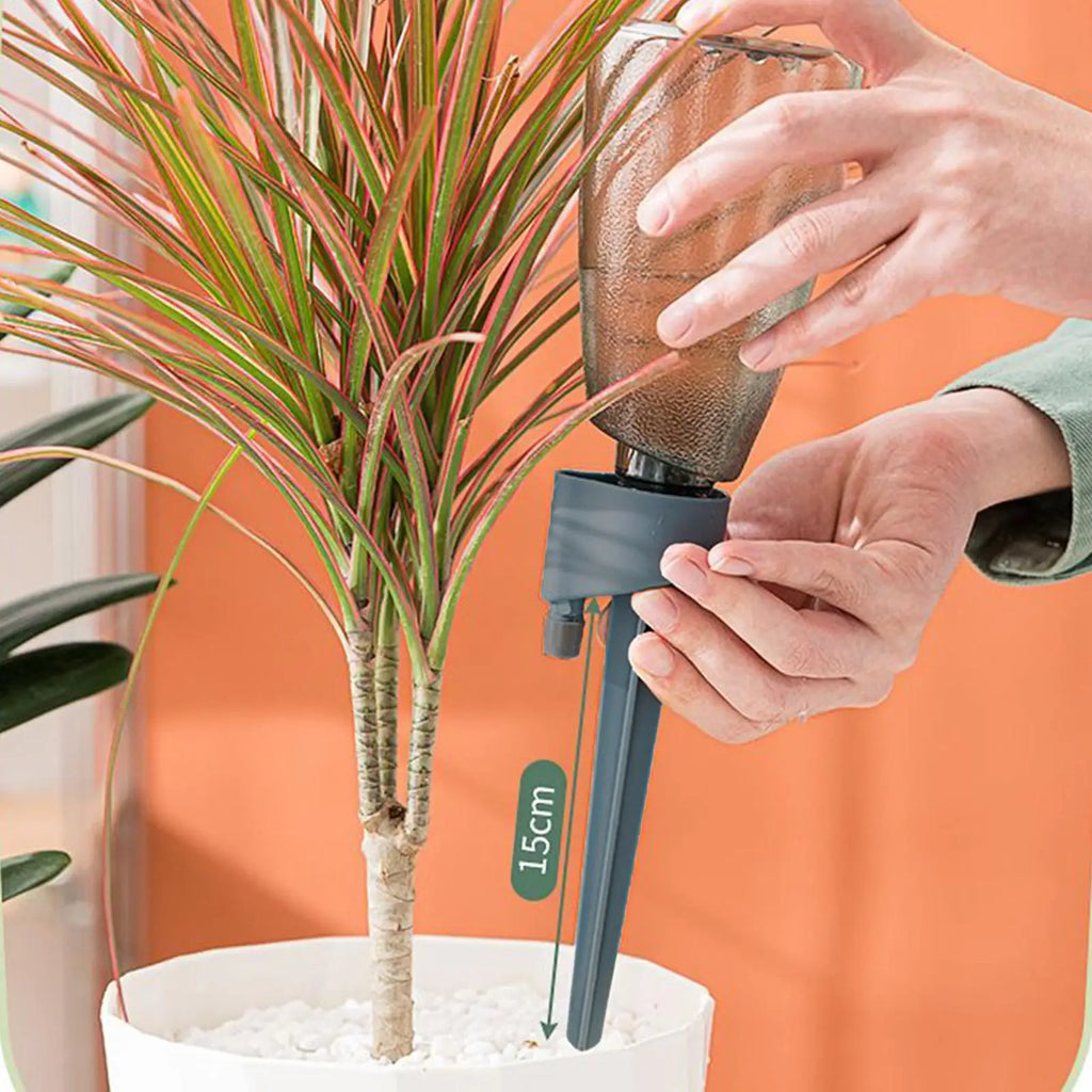 6-Pack Self-Watering Drip Irrigation Spikes for Indoor & Outdoor
