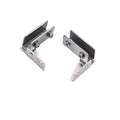 2-Pack Non-Drill Glass Door Hinges | Steel Cabinet Clips