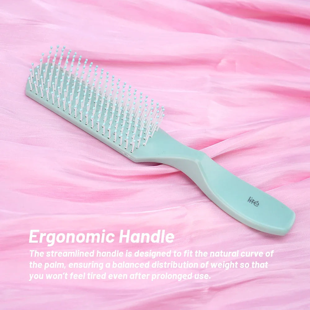 Pastel Hair Detangling Brush – Soft Bristles & Protective Cap