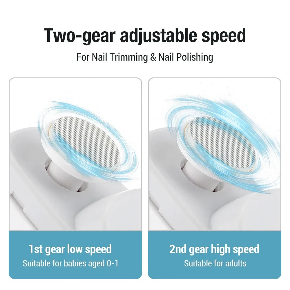 AFDEAL Electric Nail Clipper & Polisher with LED – Baby & Adult