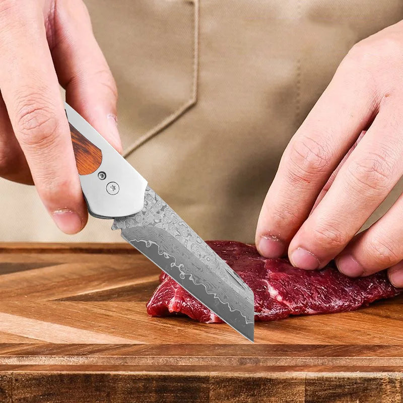 Damascus Steel Boning Knife – Wooden Handle | InLeung