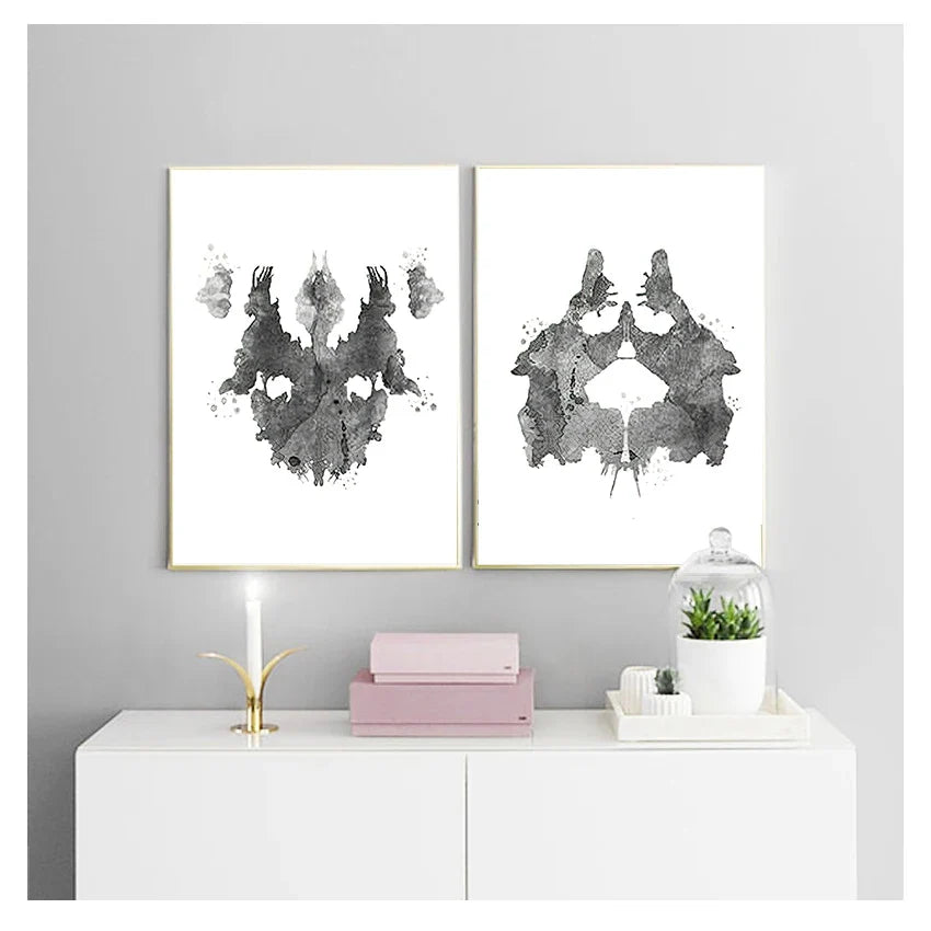 Rorschach Test Canvas Wall Art | Psychologist Gift Print