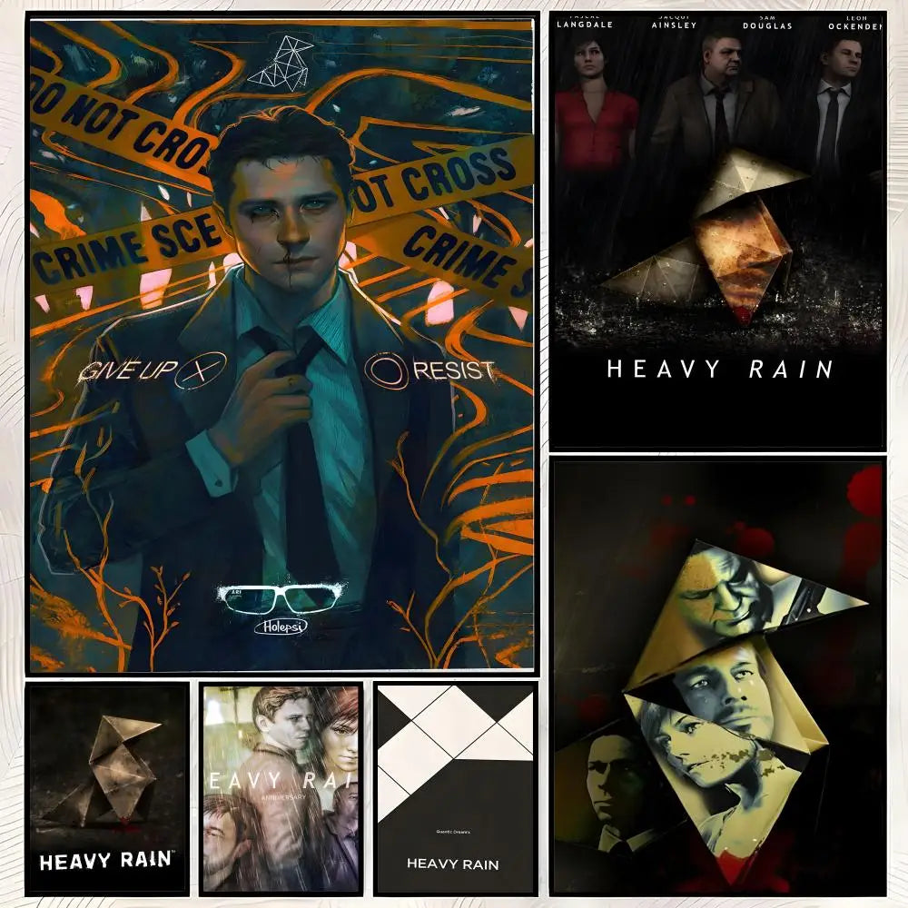 Heavy Rain Game Poster – Self-Stick HD Waterproof Wall Art
