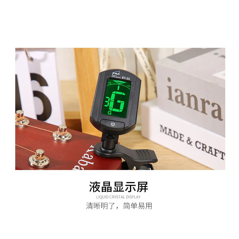 Acoustic Guitar Tuner LCD Chromatic Bass Violin Ukulele ENO ET-33