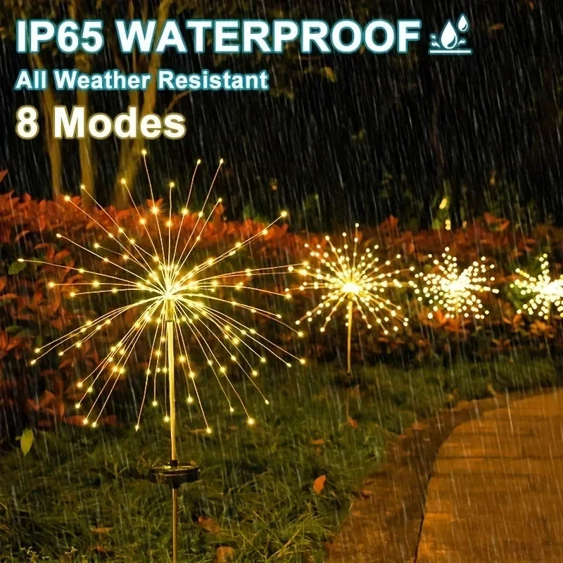 Solar Firework Fairy String Lights – 8 Modes, IP65, 5M