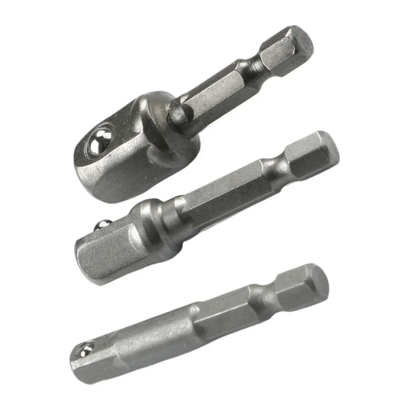 Drill Socket Adapter Impact Extension Bits Bar 1 4 3 8 2 Hex Shank