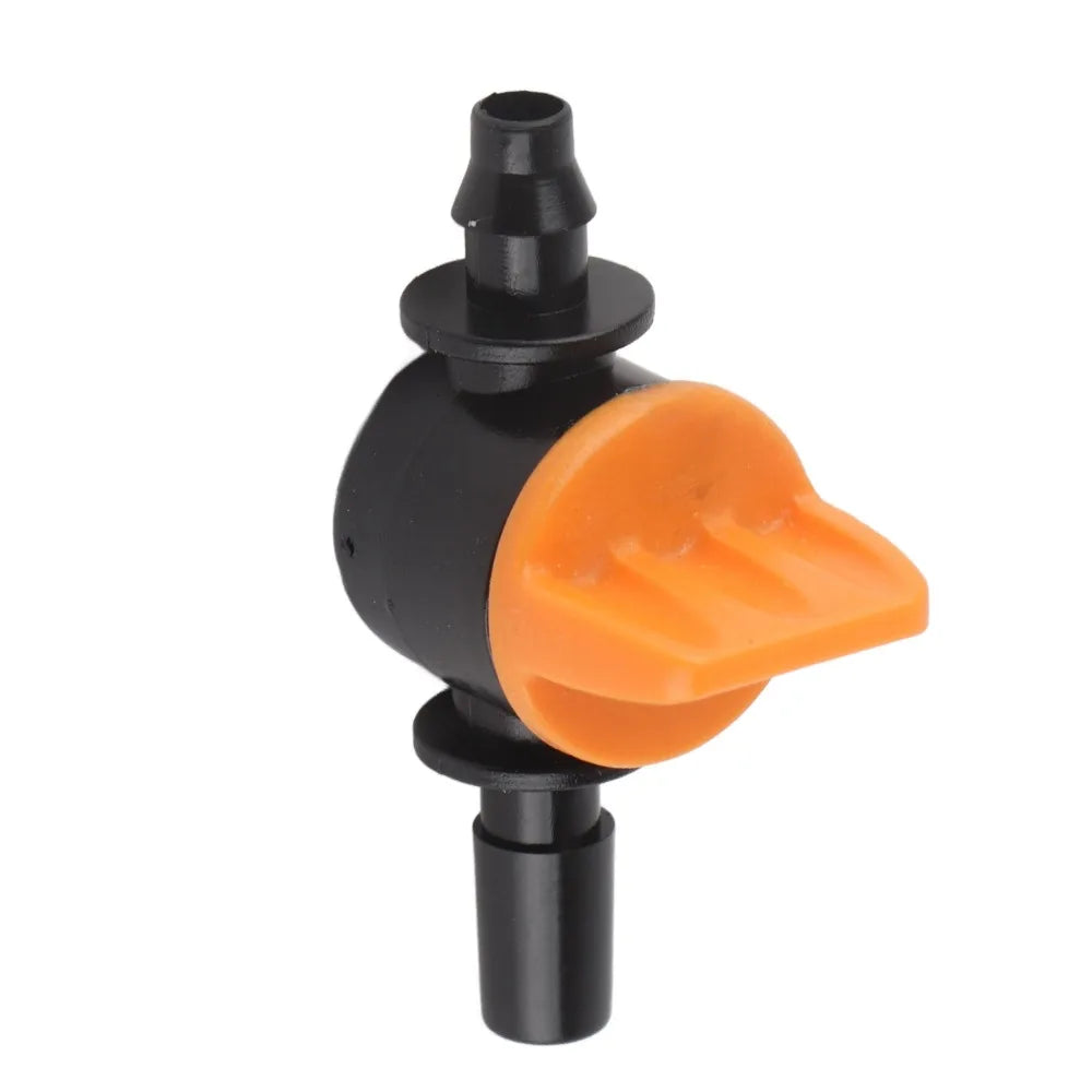 50-Pack Mini Drip Irrigation Valves | 4/7mm Micro Tubing Valves