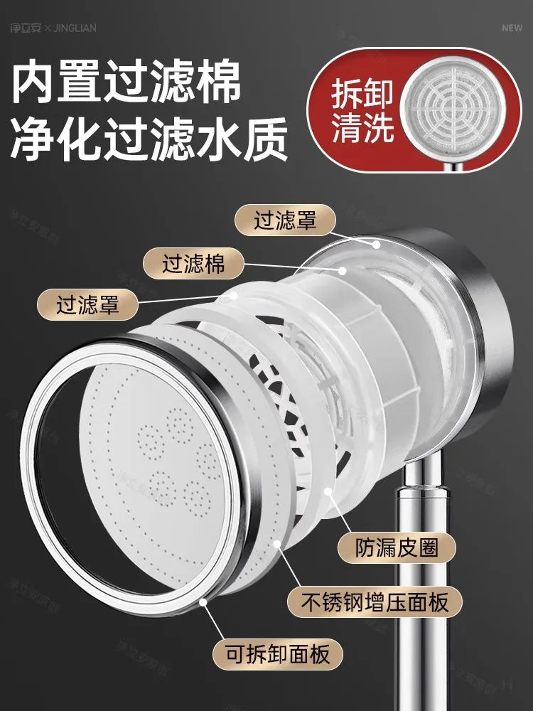 Handheld Rainfall Shower Head | High Pressure & Water Saving