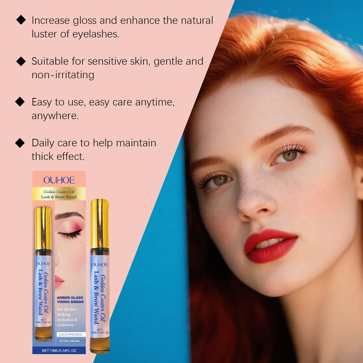 Castor Oil Eyelash Growth Serum – Fuller & Thicker Lashes 10ml