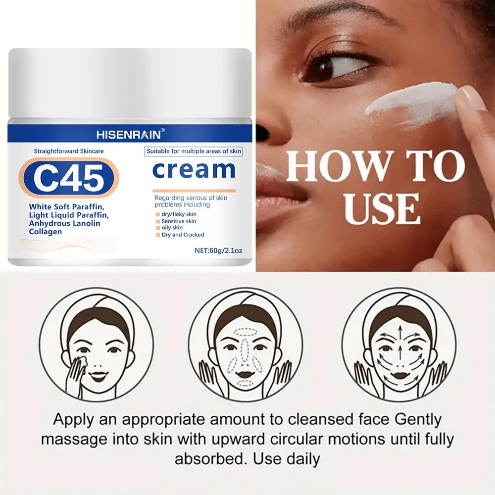 HISENRAIN Squalane & Hyaluronic Acid Face Cream | 72Hr Hydration
