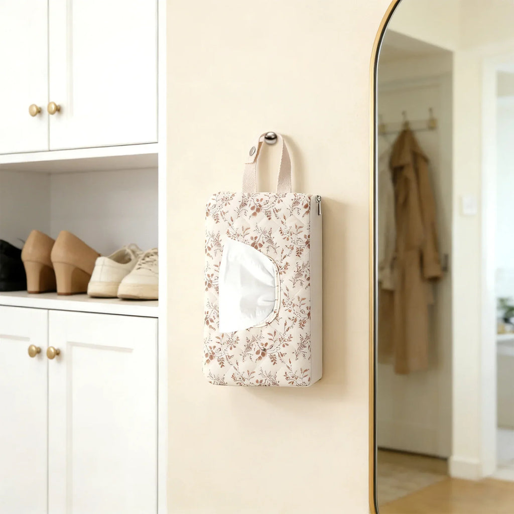 Floral Baby Wipes Case | Portable Stroller Hanging Holder