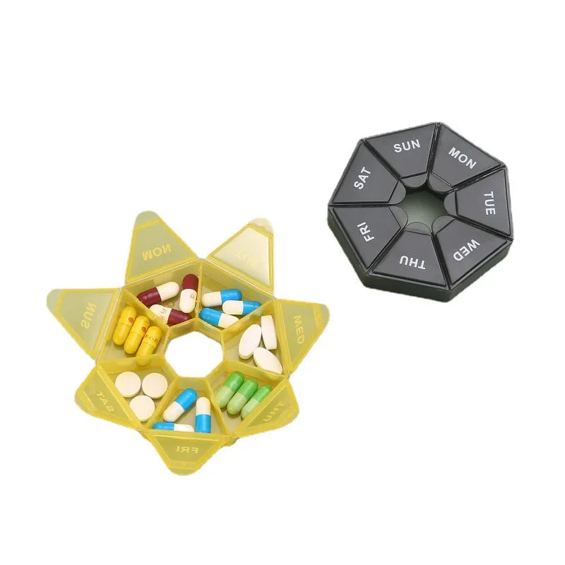 7-Day Pill Organizer Case | Portable Weekly Tablet Dispenser