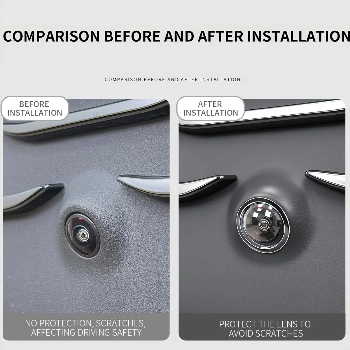 2-Pack Car Camera Lens Protector | 360° Waterproof Dustproof