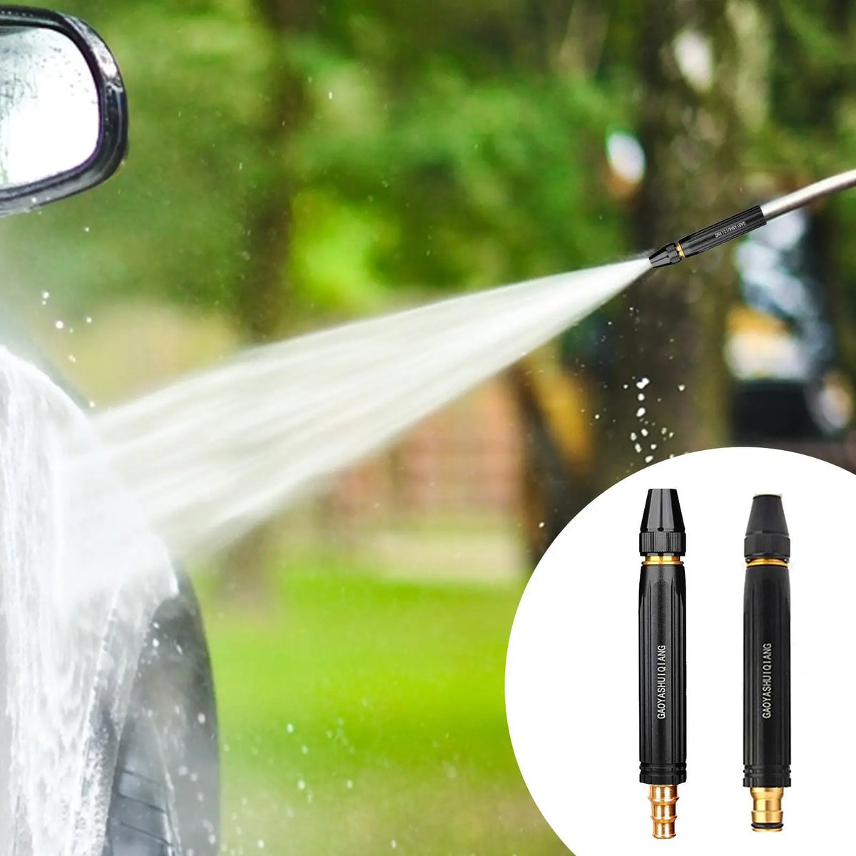 High-Pressure Garden Hose Nozzle – Adjustable Spray Water Gun