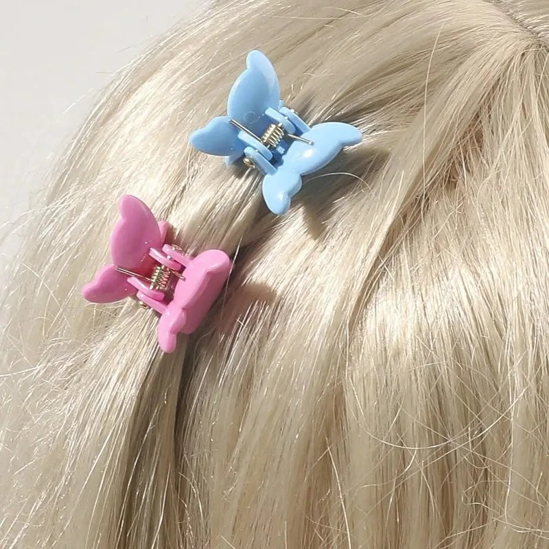 20 Pcs Mini Butterfly Hair Clips – Macaron Colors for Women