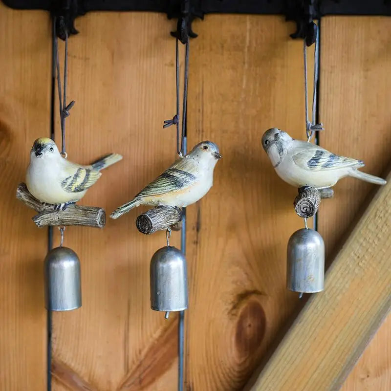 Bird Wind Chimes Resin Bell Pendants Decorative Villas Courtyards