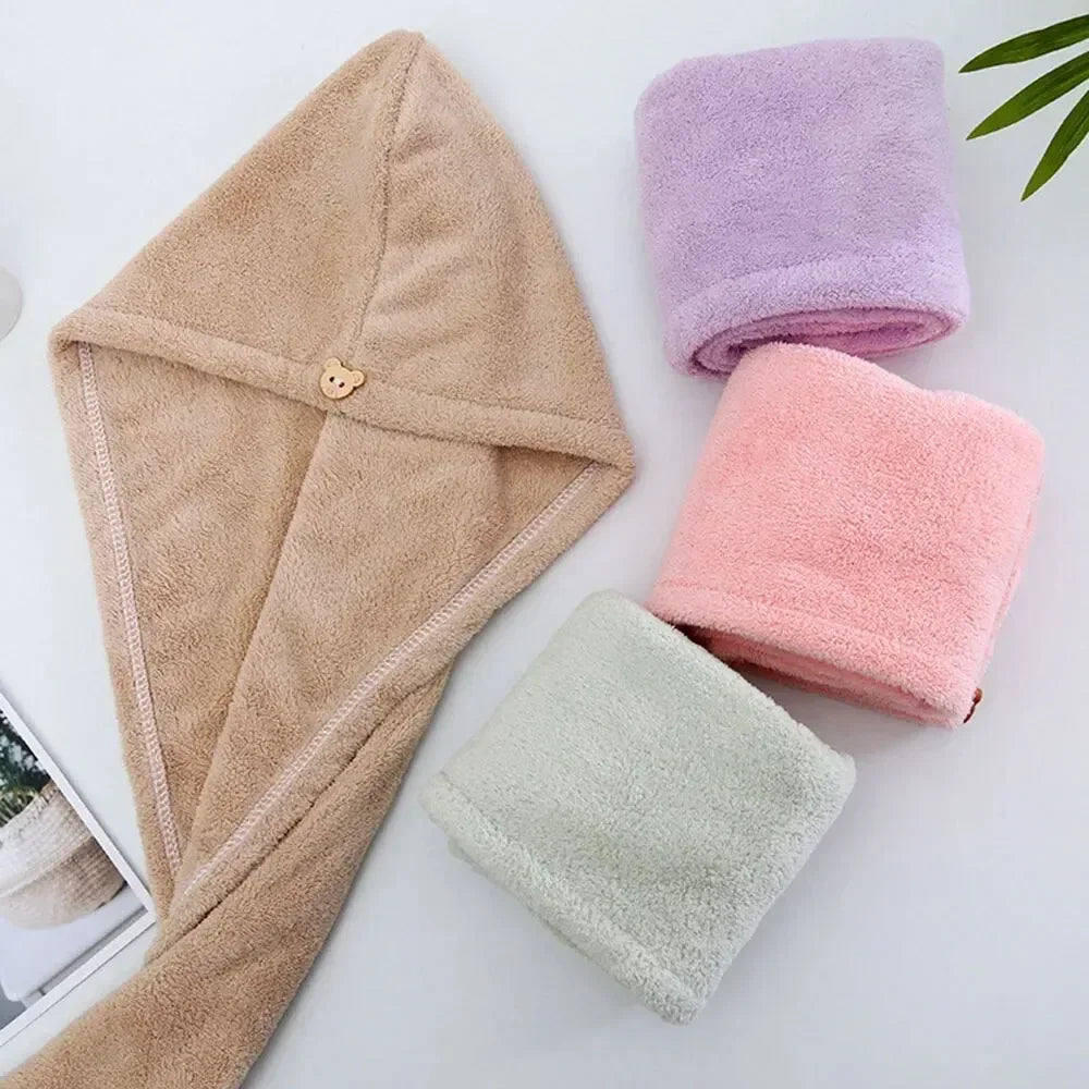 Microfiber Hair Drying Cap – Super Absorbent Quick-Dry Towel Hat
