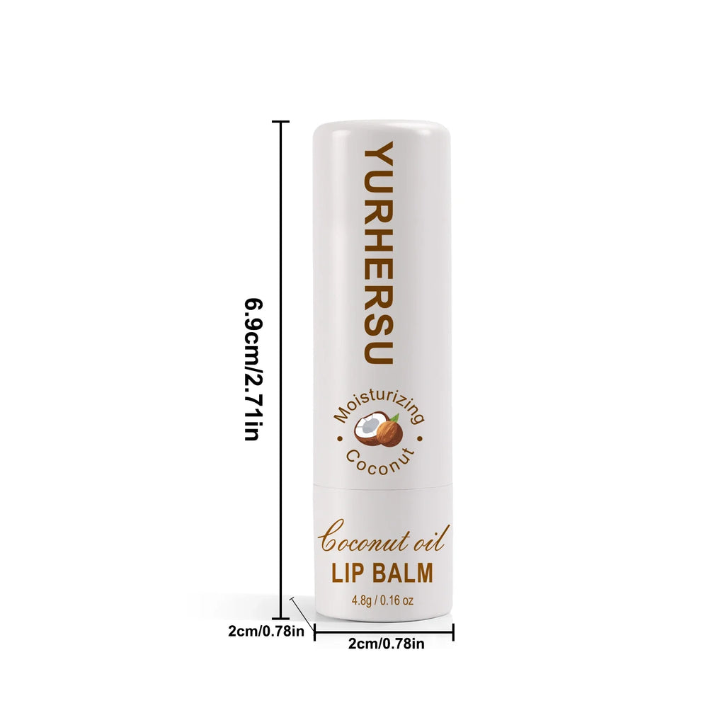 YURHERSU Coconut Oil Lip Balm – Natural Hydration & Moisture