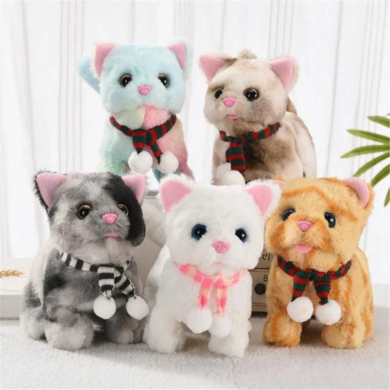 Musical Walking Meowing Cat Plush Toy – Kids Gift