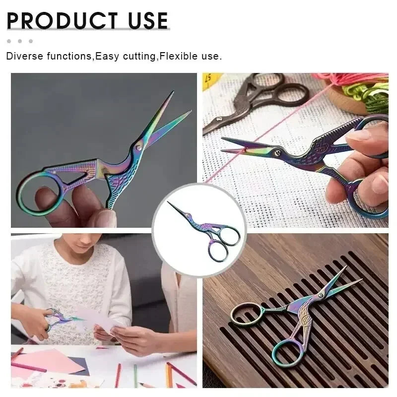 Rainbow Stork Embroidery Scissors – Sharp Stainless Steel Shears