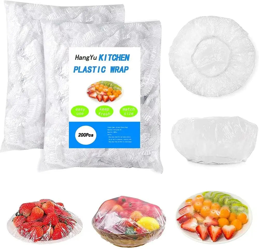 Disposable PE Bowl Covers – Food Grade Cling Film (100/300 Pack)