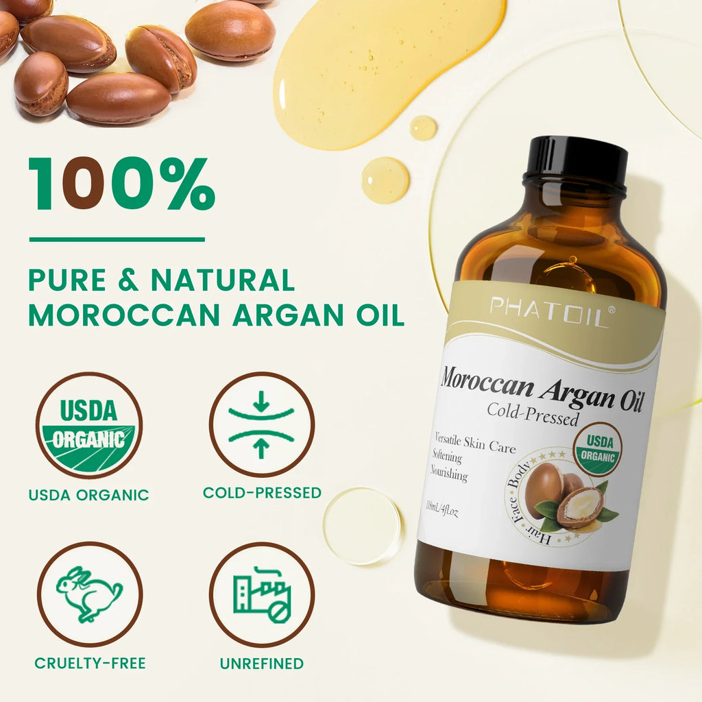 PHATOIL 118ml Pure Argan & Jojoba Oil | Cold-Pressed Carrier