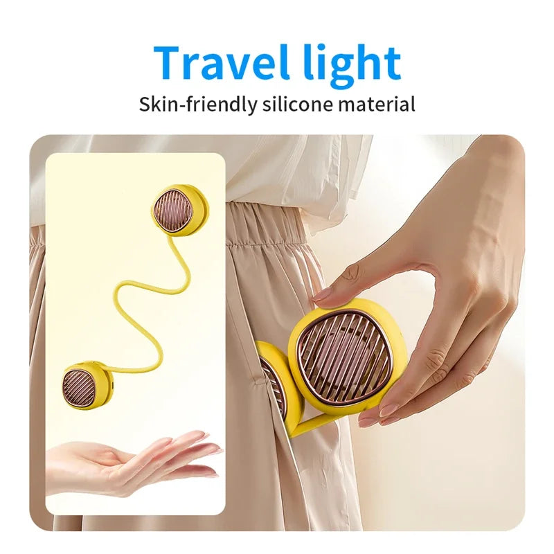 Lenovo Neck Fan USB Rechargeable 5-Speed 360° Wearable Fan