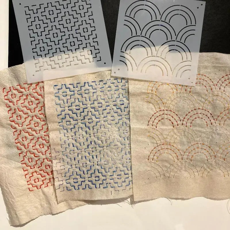 Sashiko Embroidery Stencils – 8/9/24 Pcs Reusable Quilting Templates